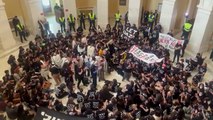 Manifestantes en el Capitolio de EEUU