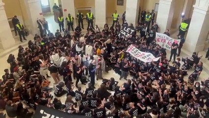 Manifestantes en el Capitolio de EEUU