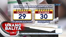 Campaign period para sa Barangay at SK Elections: Oct. 19 - Oct. 28 | UB