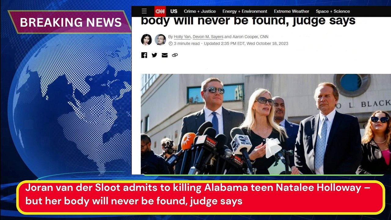 Joran van der Sloot admits to killing Alabama teen Natalee Holloway