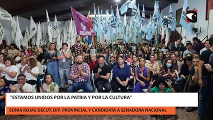 Trabajadores de la cultura se reunieron para apoyar la fórmula Innovación Federal: "Estamos unidos por la patria y por la cultura", dijo Rojas Decut