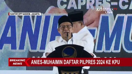 Pidato Cak Imin di DPP NasDem Sebelum Pendaftaran ke KPU