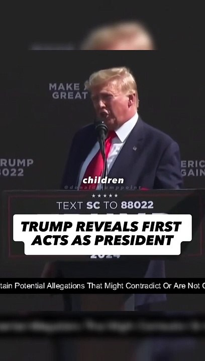 Trump Reveals First Acts At President In 2024 US #america #trump #usa