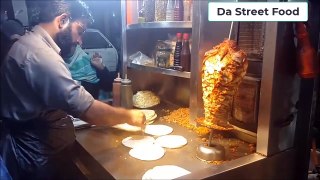 Chicken Shawarma at Street Food - 50 Plus Shawarma in One Go