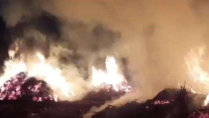 अजमेर: किसान के बाड़े में लगी भीषण आग, दूर तक उठी लपटें, देखें VIDEO