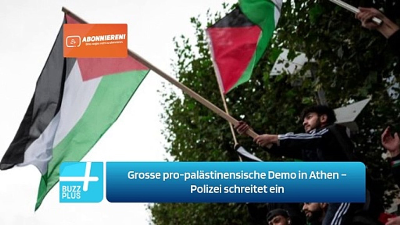 Grosse pro-palästinensische Demo in Athen – Polizei schreitet ein