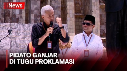 Pidato di Tugu Proklamasi, Ganjar Sorot Nasib Bangsa yang Butuh Perlindungan