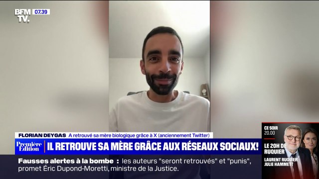 Après avoir retrouvé sa mère biologique grâce aux réseaux sociaux, il la rencontre