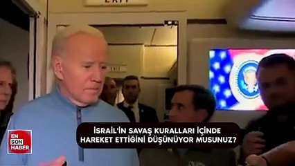 ABD Başkanı Biden, İsrail sorusunu yanıtsız bıraktı