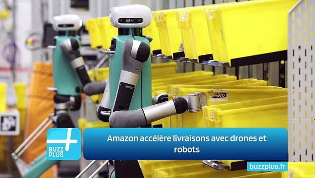 Amazon accélère livraisons avec drones et robots