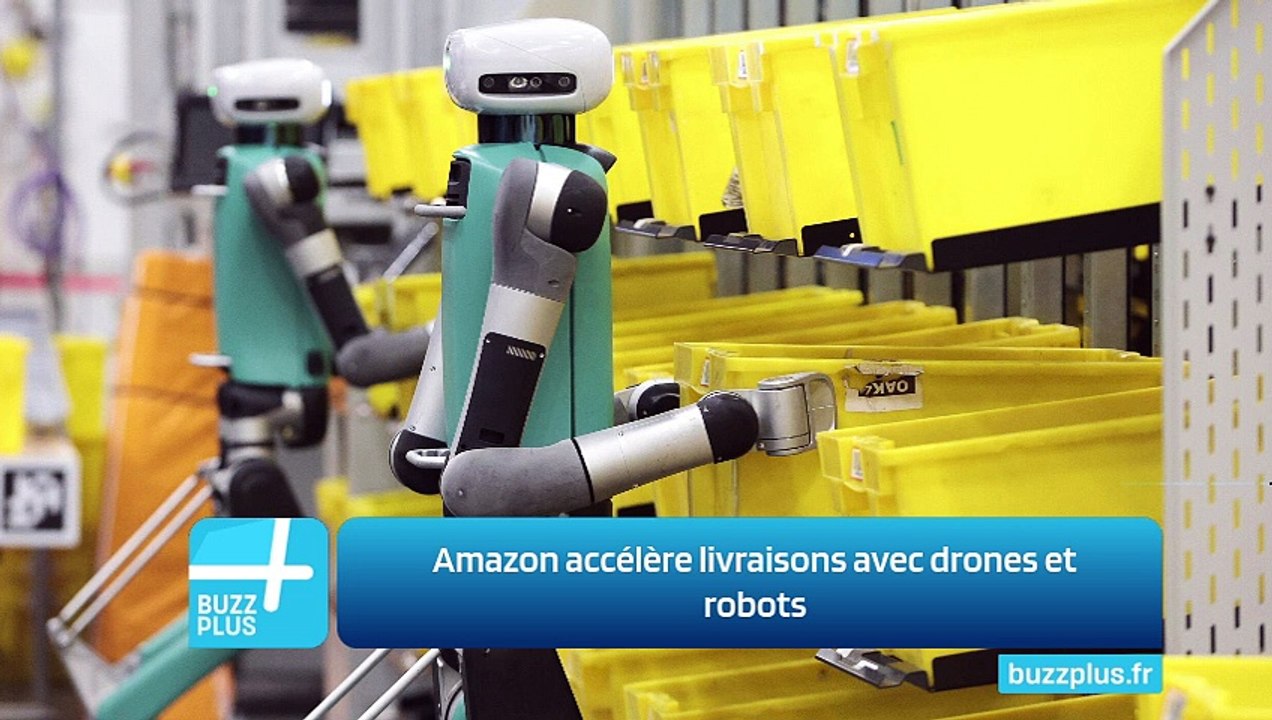 Amazon accélère livraisons avec drones et robots