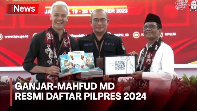 Resmi! Ganjar-Mahfud MD Daftar Capres-Cawapres Pilpres 2024