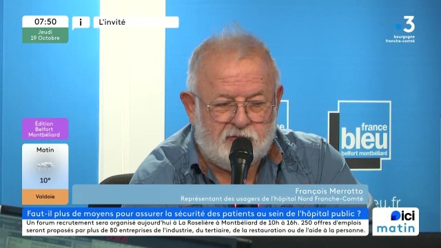 François Merrotto représentant des usagers et patients de l'hôpital Nord Franche-Comté