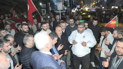 Taksicilerden Filistin'e destek konvoyu