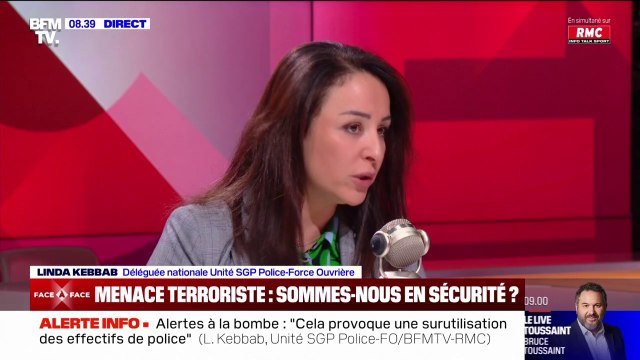 Menace terroriste: On ne pourra pas tenir comme ça jusqu'aux Jeux olympiques , affirme Linda Kebbab (Unité SGP Police-Force Ouvrière)