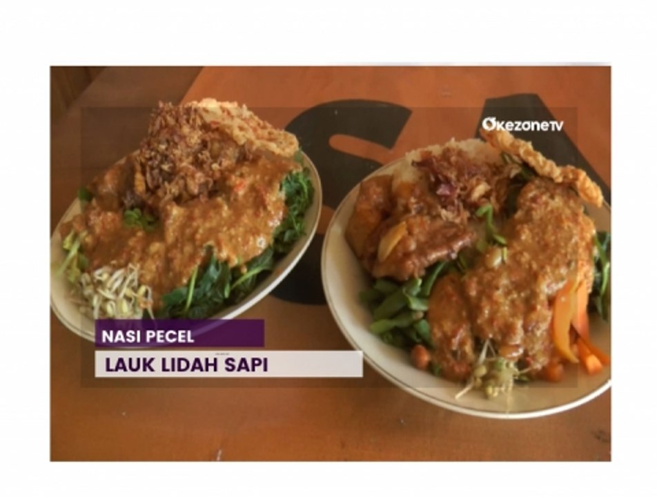 Wajib Coba, Lezatnya Menu Nasi Pecel Lauk Lidah Sapi