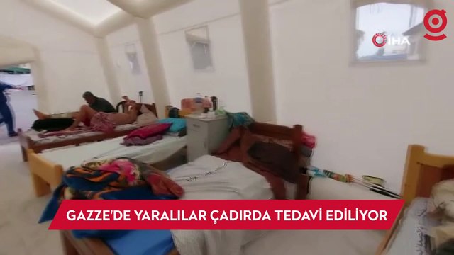 Gazze'de El Aksa Şehitler Hastanesi doldu, yaralılar çadırda tedavi ediliyor