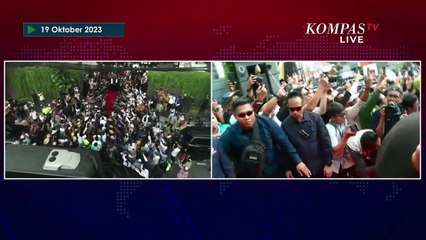 Momen Anies Cium Kening Waketum NasDem saat Tiba di NasDem Tower