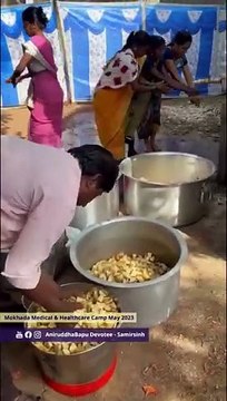 Nutritious meals for villagers at Mokhada Medical Healthcare Camp May 2023 _ #Mokhada #AniriddhaBapu