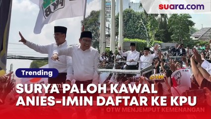 Naik Mobil Jeep Terbuka, Surya Paloh Kawal Anies-Muhaimin Berangkat Daftar KPU