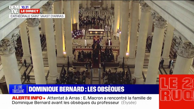 Obsèques de Dominique Bernard: la cérémonie commence