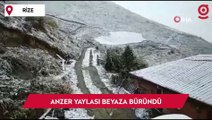 Anzer Yaylası beyaza büründü