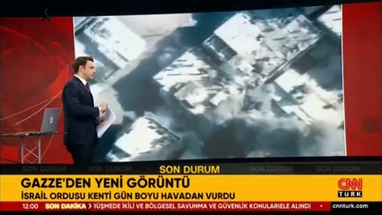 Gazze'den yeni görüntü: İsrail ordusu kenti gün boyu havadan vurdu!