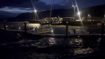 Storm Babet hits Ullapool Harbour