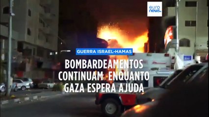 Bombardeamentos continuam enquanto Gaza espera ajuda