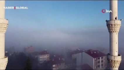 Kastamonu’da yoğun sis etkili oldu! Görüş mesafesini 30 metreye kadar düştü