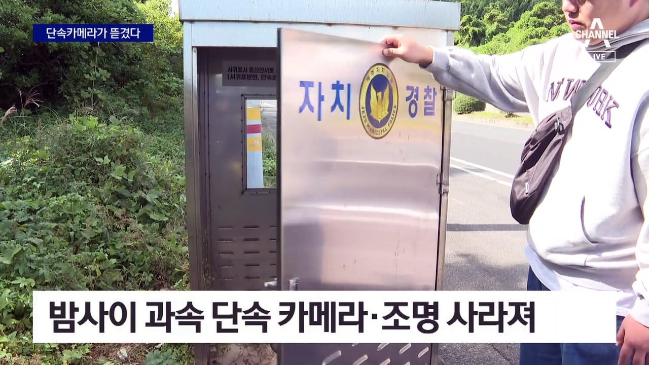 과속단속카메라 뜯겼다…절도범 오리무중