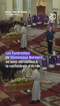 Attentat d'Arras : Les obsèques émouvantes de Dominique Bernard à la cathédrale d'Arras #shorts
