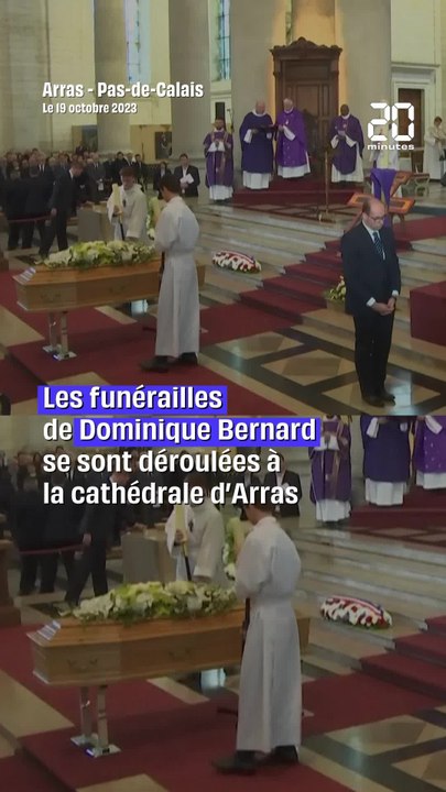 Attentat d'Arras : Les obsèques émouvantes de Dominique Bernard à la cathédrale d'Arras #shorts