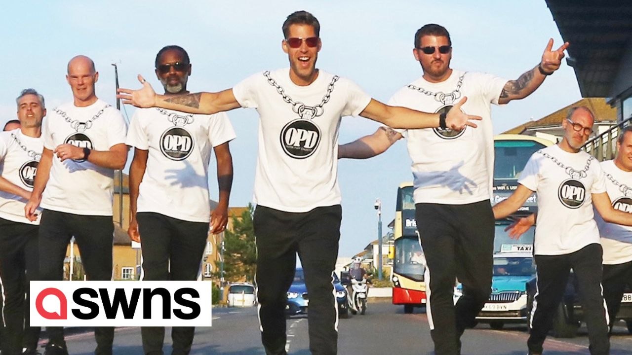 Middle-aged dad dance crew goes viral