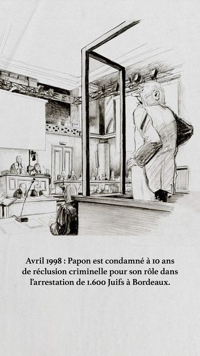 Le procès de Maurice Papon comme reportage dessiné au long cours: Riss de "Charlie Hebdo" expose ses dessins au Mémorial de la Shoah à Paris jusqu'au 3 mars - VIDEO