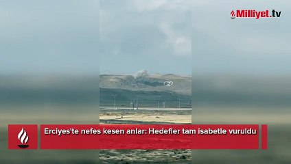 Erciyes'te nefes kesen anlar! Hedefler tam isabetle vuruldu