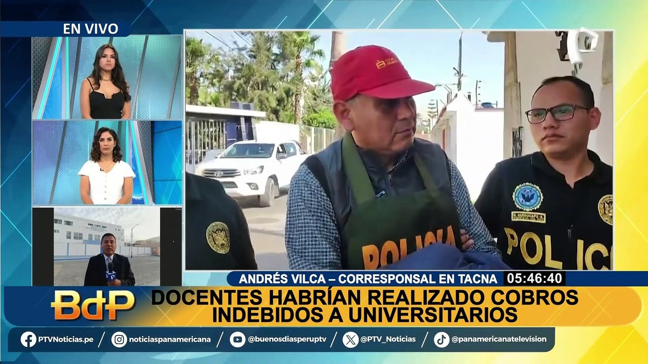 Catedráticos son detenidos por el presunto cobro de coimas a alumnos en Tacna
