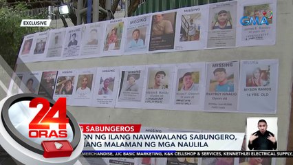Lokasyon ng ilang nawawalang sabungero, gusto nang malaman ng mga naulila | 24 Oras