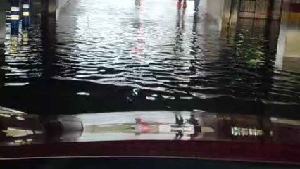 Inundación del aparcamiento del Hospital Nuestra Señora del Prado de Talavera
