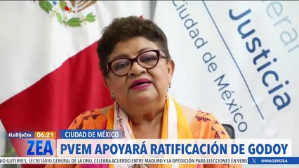 Partido Verde apoyará la ratificación de Ernestina Godoy como fiscal general de justicia