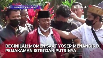 Video herunterladen: Begini Tangis Yosep Tersangka Pembunuhan Ibu dan Anak Subang saat Pemakaman Istri dan Anaknya