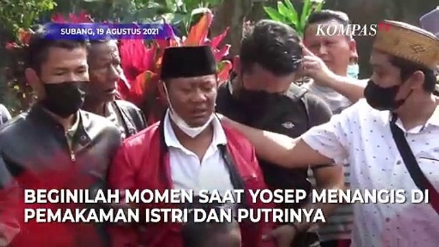 Begini Tangis Yosep Tersangka Pembunuhan Ibu dan Anak Subang saat Pemakaman Istri dan Anaknya