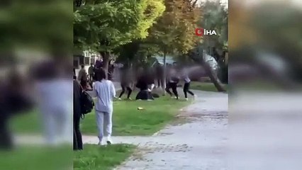 Öğrenci grubu sopalarla birbirine girdi