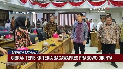 Gibran Tepis Kriteria Bacawapres Prabowo Tertuju pada Dirinya