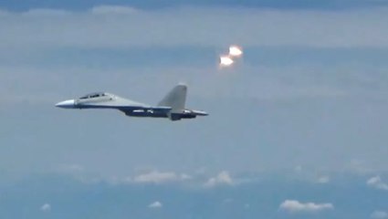 Footage shows Chinese plane setting off flares in ‘coercive’ moves against US military, Pentagon says