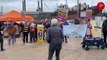 Protesters gather as asylum seekers brought back to Bibby Stockholm barge