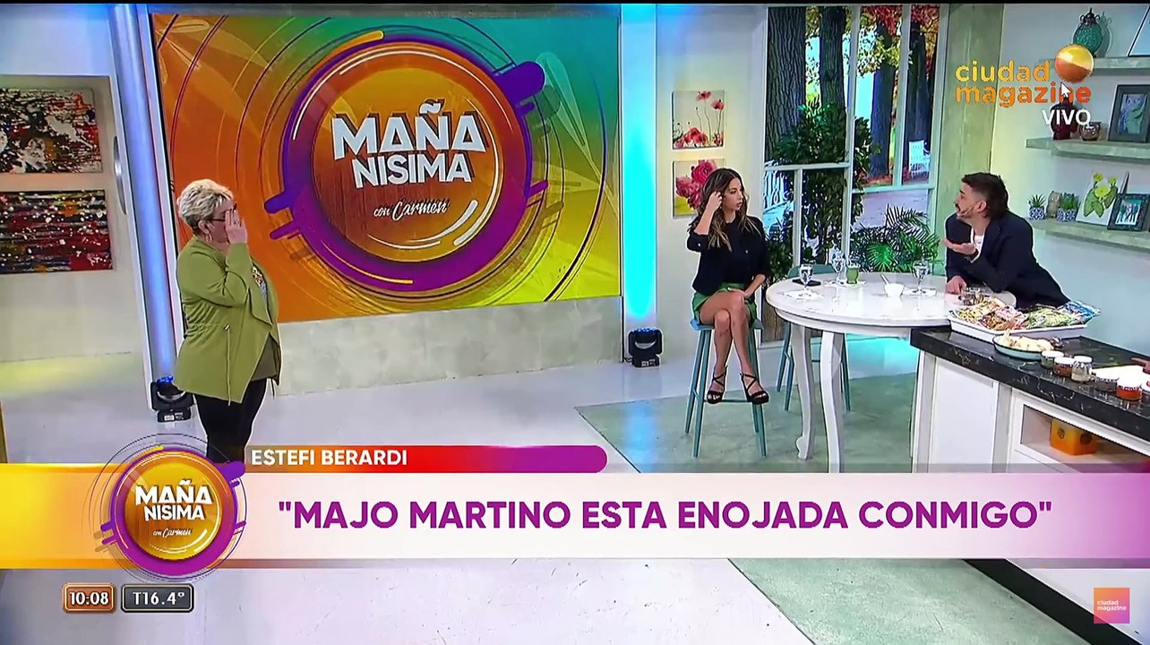 Carmen Barbieri se fue del estudio de TV