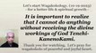 It is important to realize that I cannot do anything without receiving the divine workings of God Tenchi-KanenoKami. 10-19-2023