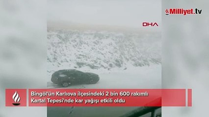 Bingöl'ün yüksek kesimlerinde kar etkili oldu