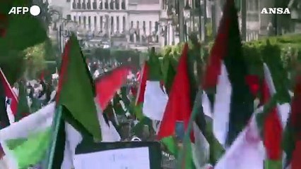 Algeri, migliaia in piazza in solidarieta' con la Palestina